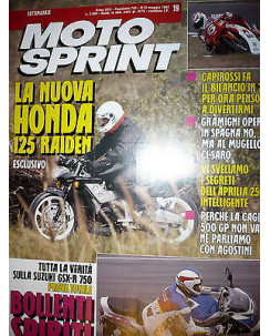 Moto Sprint  N.19  '92:Suzuki GSX-R 750,Honda CB 400 Super Four   FF09