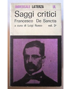 Francesco de Sanctis: Saggi Critici Vol. 3 ed. Laterza A17 