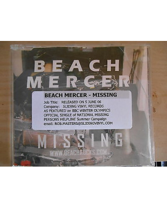 CD12 02 Beach Mercer: Missing [CD Promo 3 tracks]