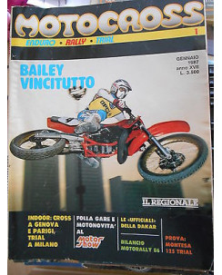 Motocross: N. 1 Anno XVII Gennaio 1987 Bailey Indoor Montesa 125 Trial  