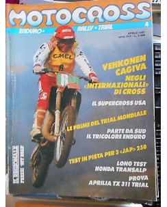 Motocross: N. 4 Anno XVII Aprile 1987 Vehkonen Cagiva Aprilia TX311 Trial  