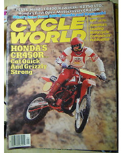 Cycle World: Honda's CR450R Kawasaki KZ750 LTD  Rivista americana FF04