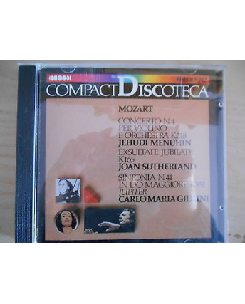 Mozart/menuhin/Sutherland: "Compact Discoteca" (8 tracks)- CD (cd361)