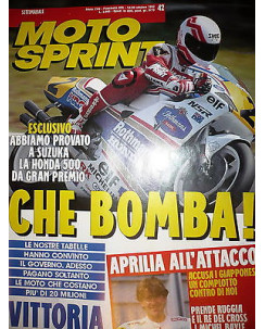 Moto Sprint  N.42  '92:Yamaha XC 125 Beluga, Honda 500 GP FF09