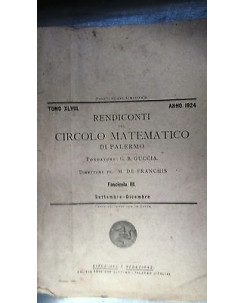 Rendiconti Circolo Matematico di Palermo Fas. III Anno 1924 Tomo XLVIII A02