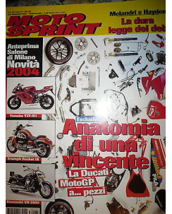 Moto Sprint  N.35  2003 :Yamaha YZF-R1,Triumph Rocket III,Kawasaki VN 2000  FF10