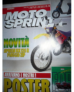 Moto Sprint  N.8  '92:Zip Piaggio,Aprilia RX 125 R,Moto Guzzi 350 Nevada    FF09