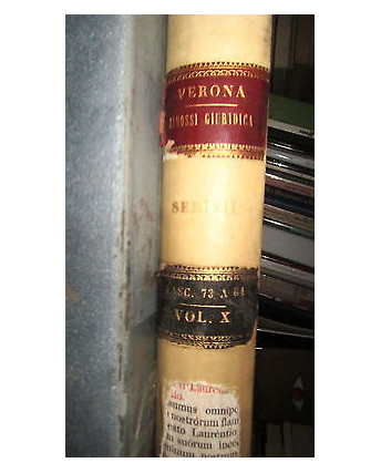 Verona: Sinossi giuridica II, fas. 73 a 84 - 1893 - Ed. Stereotipa FF10RS
