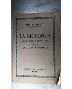 Tobia Gorrio: La Gioconda Op. Lirica Ed. Ricordi [RS] A48