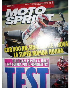Moto Sprint  N.9  '92:Honda CBR 900 RR, Beta Sint,Yamaha WR 125 e WR 250    FF09