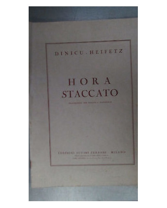Dinicu-Heifetz: Hora Staccato Spartito musicale Ed. Zerboni [RS] A48