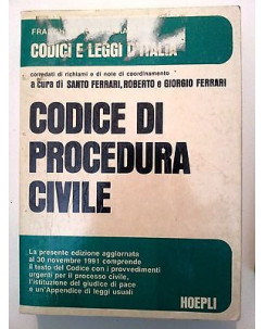 Franchi, Feroci, Ferrari: Codice di Procedura Civile ed. HOEPLI [RS] A46