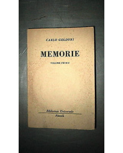 Carlo Goldoni: Memorie Vol I Biblioteca Universale Rizzoli [RS] A51