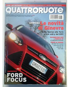 Quattroruote N. 665 Marzo 2011: Ford Focus  Lancia Ypsilon  Yaris  Jaguar XF