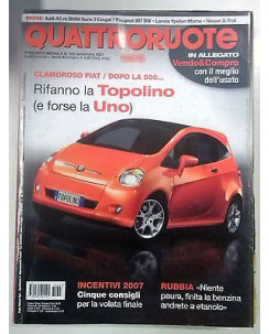 Quattroruote N. 623 Settembre 2007:Incentivi 2007  Fiat dopo la 500 la Topolino
