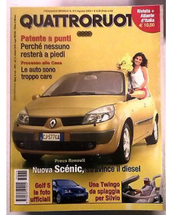 Quattroruote N. 574 Agosto 2003: Renault Scenic  Golf 5  Twingo