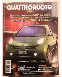 Quattroruote N. 567 Gennaio 2003: Micra  Novità 2003 oltre 100 modelli