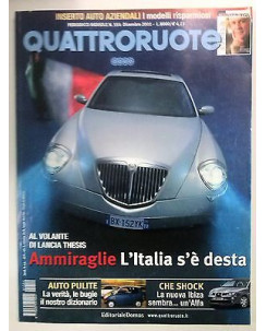 Quattroruote N. 554 Dicembre 2001:Lancia Thesis  Inserto auto aziendali