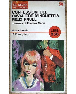 T.Mann: Confessioni del cavaliere d'industria Fellix Krull Ed. Mondadori A27