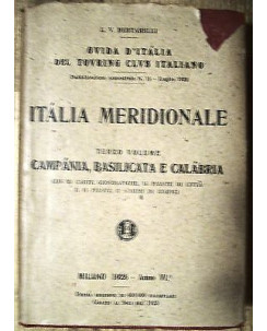 Guida d'Italia del touring Club: Italia Meridionale Vol. III Ed. 1928 A06
