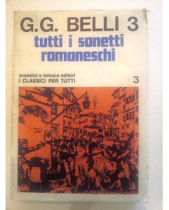 G. G. Belli: Tutti i Sonetti Romaneschi vol. 3 ed. Avanzini e Torraca A59