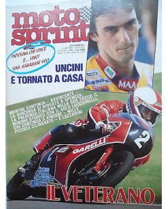 MOTO SPRINT   n.27  7/13lug  1983  Uncini-Roberts-Spencer-Lucchinelli   [SR]