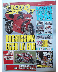 MOTO SPRINT   n.42  20/26ott  1993   SUPER  POSTER di Schwantz e Harada   [SR]