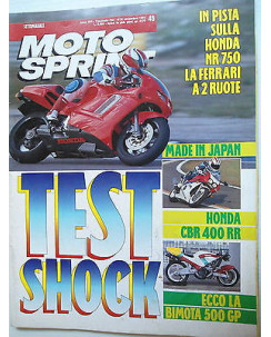 MOTO SPRINT   n.45  6/12nov  1991   HondaCBR 400 RR-Bimota 500GP     [SR]
