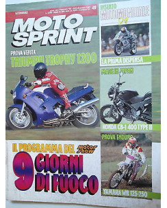 MOTO SPRINT   n.49  4/10dic  1991    Triumph Trophy 1200-Honda-Yamaha   [SR]