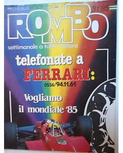 ROMBO   n.31  30 lug   1985   Ferrari-G.P.Germania-Ghinzani-Minardi    [SR]