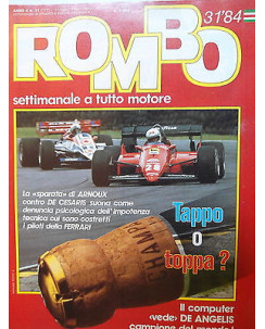 ROMBO   n.31  31 lug  1984  De Angelis-Arnoux-Ferrari    [SR]