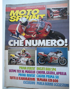MOTO SPRINT   n.12  18/24mar  1992   Ducati-Cagiva-Gilera-Aprilia-Yamaha    [SR]