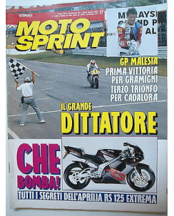 MOTO SPRINT   n.17  22/28apr   1992   Gramigni-Cadalora-GP Malesia     [SR]