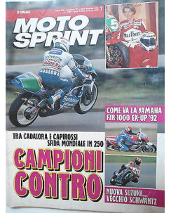 MOTO SPRINT   n.7  12/18feb   1992    Cadalora-Capirossi-Yamaha-Suzuki    [SR]