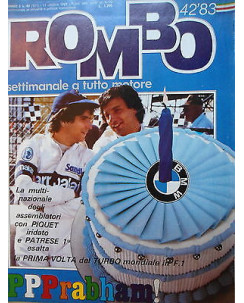 ROMBO   n.42  17 ott  1983   Piquet-PatreseG.P.Sudafrica-Lancia-Imola    [SR]