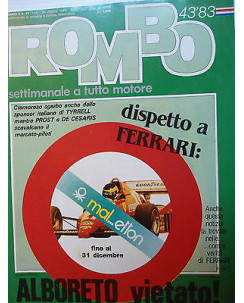 ROMBO   n.43  24 ott  1983   Ferrari-Alboreto-Prost-De Cesaris-Tyrrell   [SR]