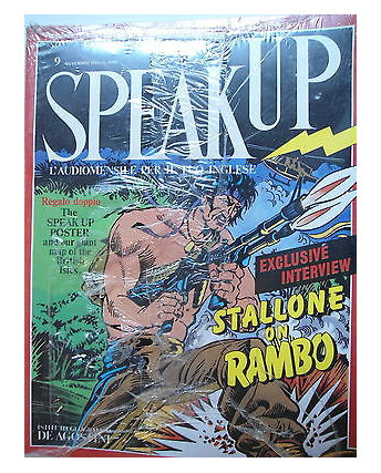 Speak Up     n.9  1985    Poster-British Isles- Silvestre Stallone   [SR]