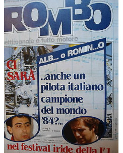 ROMBO   n.6   7 feb  1984   Poster Renault -Montecarlo-Endurance-G.P.  [SR]