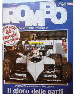 ROMBO   n.7  14 feb  1984   Formula 1-Ferrari-Piquet-Lauda-Ford  [SR]