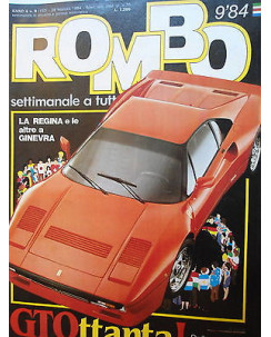 ROMBO   n.9  28 feb   1984  Ferrari-Salone di Ginevra-Alboreto-Arnoux    [SR]