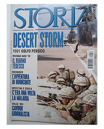 STORIA e dossiers  n.156  gen  2001  Desert storm-Golfo Persico-Cavour      [SR]