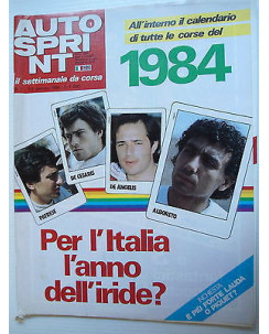 Auto Sprint   n.1  3/9 gen   1984  Patrese-De CEsaris-De Angelis-Alboreto   [SR]