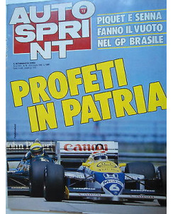 Auto Sprint   n.13  25/31mar  1986   Piquet-Senna-GP Brasile-Fiat Abarth    [SR]