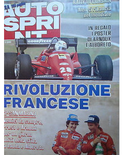 Auto Sprint   n.19  8/14 mag  1984   Prost-Arnoux-Lauda-Alboreto    [SR]