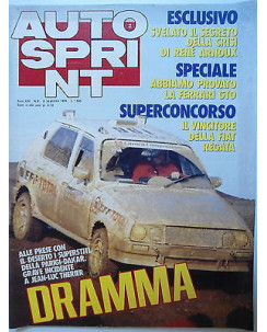 Auto Sprint   n.2  8/14 gen  1985  Ferrari-Fiat Regata-Arnoux-Parigi Dakar  [SR]