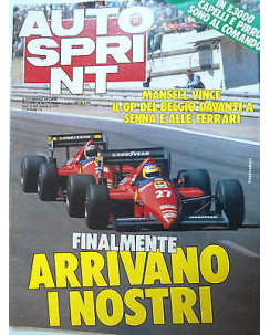 Auto Sprint   n.22   27mag/2giu  1986  GP Belgio-Mansell-Ferrari-Senna   [SR]