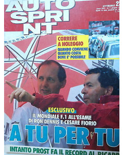 Auto Sprint   n.23  5/11 giu   1990   Ron Dennis-C.Fiorio-Prost-Kart    [SR]
