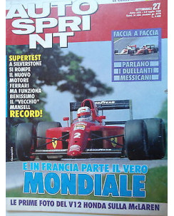 Auto Sprint   n.27  3/9 lug   1990   Mc Laren-Honda-Ferrari-Mansell   [SR]