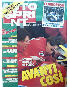 Auto Sprint   n.27  30giu/6lug   1987   Ferrari-Lancia-Baldi-Palmer-Brabham [SR]