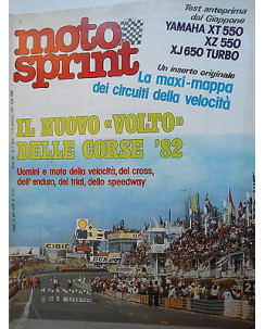 MOTO SPRINT   n.1  7/14 gen  1982    Yamaha-Mappa Circuitit velocita'    [SR]
